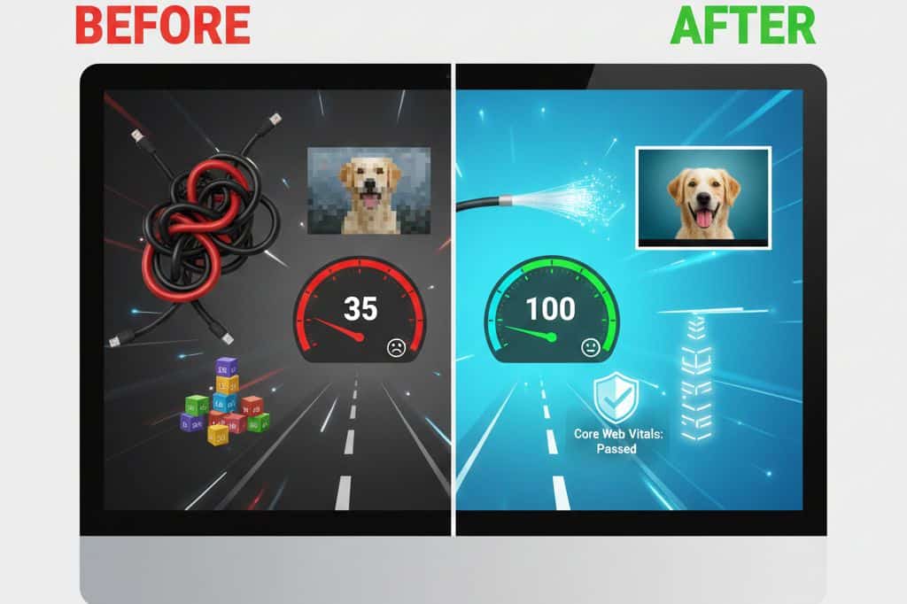 Site speed before and after