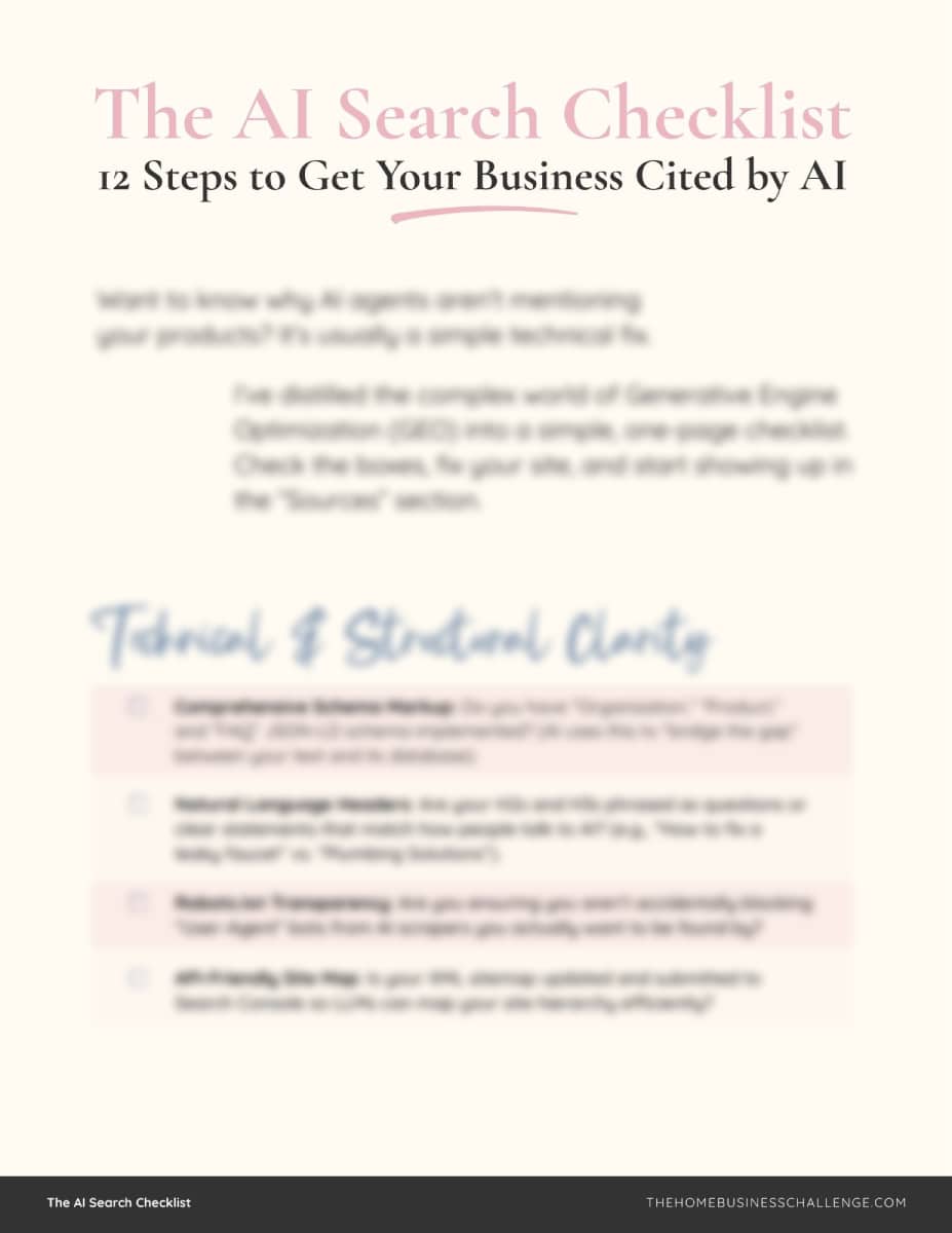 The AI Search Checklist